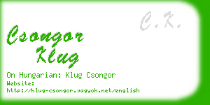 csongor klug business card